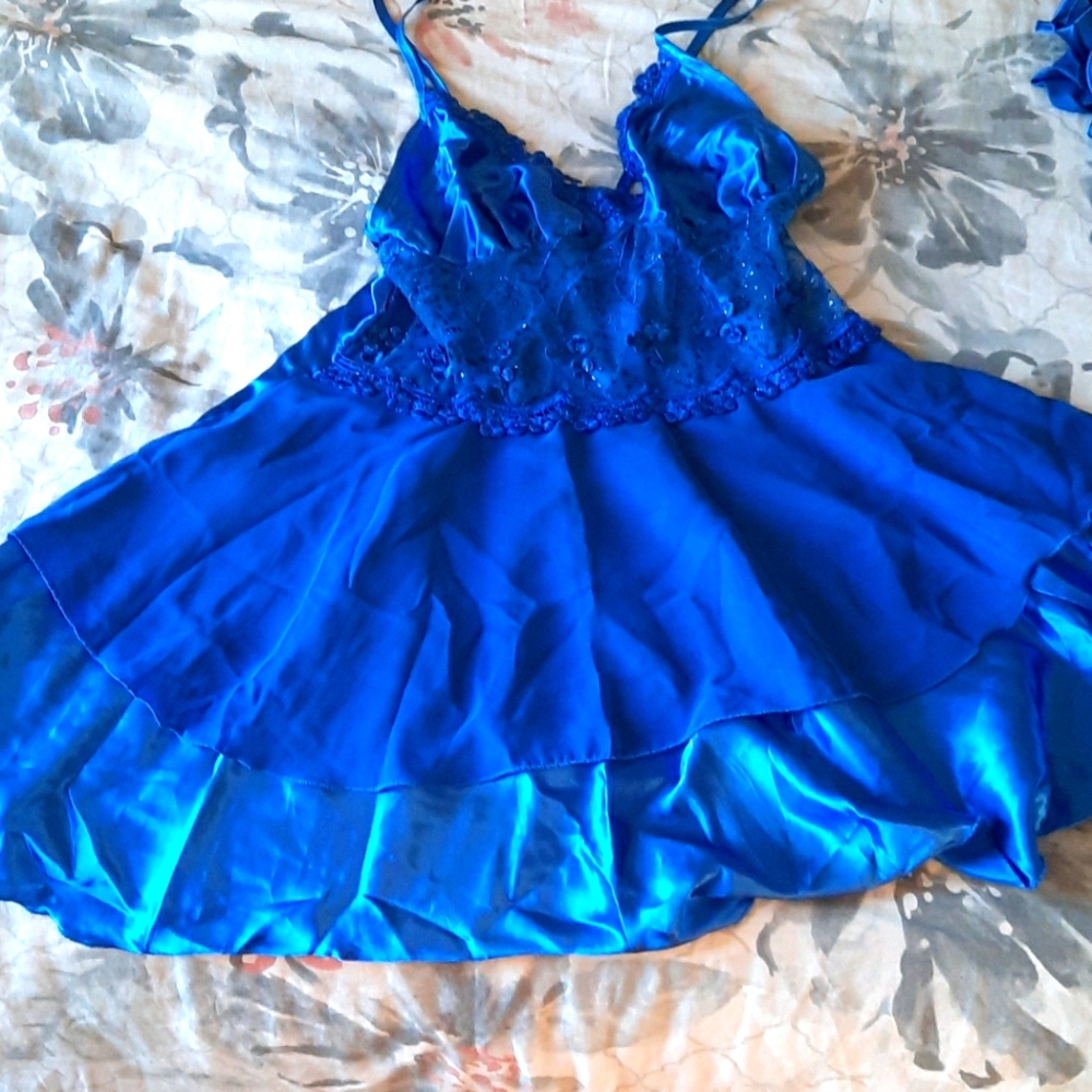 Royal blue lingerie medium